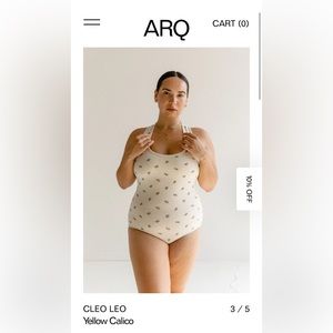 {ARQ} Cleo Leo in Yellow Calico NWT Large
